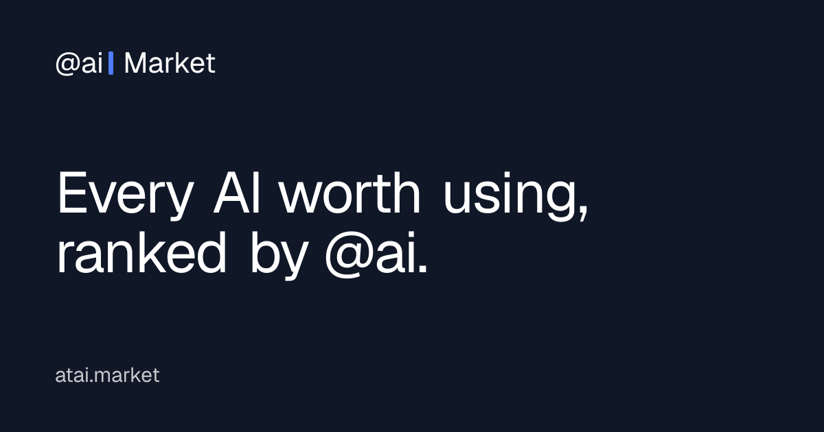 atai.market: the marketplace for everything AI